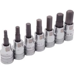Dynamic 3/8" Drive 7pc Metric Standard Hex Socket Set, 4mm - 10mm