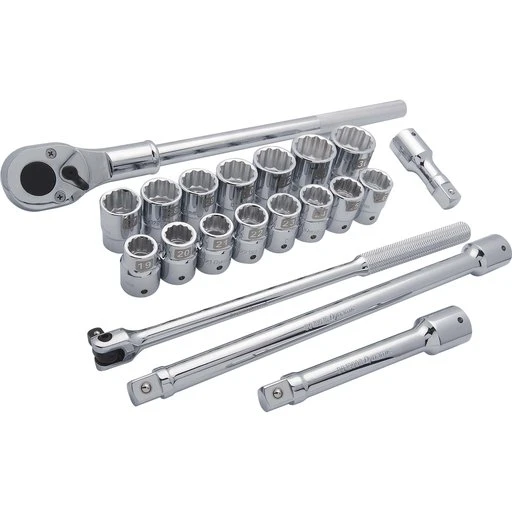 Dynamic 3/4" Drive 20pc 12-Point Standard Metric Socket Set, 19mm - 36mm 1 Dynamic 3/4" Drive 20pc 12-Point Standard Metric Socket Set, 19mm - 36mm
