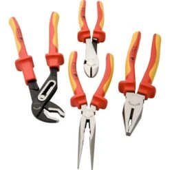 Dynamic Plier Set With Insulated Handles, 4pc