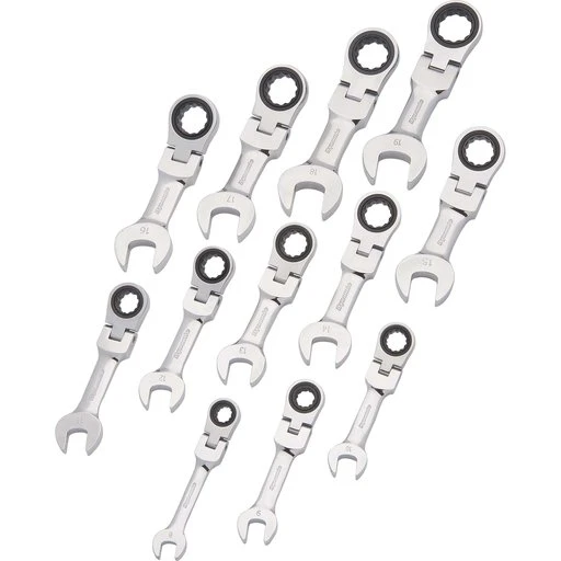 Dynamic Ratcheting Wrench Set, 12pc, Metric, Stubby Flex Head Combination 8mm - 19mm 1 Dynamic Ratcheting Wrench Set, 12pc, Metric, Stubby Flex Head Combination 8mm - 19mm