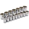 Dynamic 1/2" Drive 16pc 12-Point Standard SAE Socket Set, 3/8" - 1-5/16"