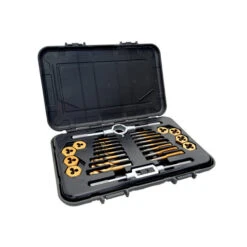 Titanium Nitride Coated Tap Die And Drill Set 26pc