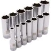 Dynamic 3/8" Drive 13pc 6-Point Deep SAE Socket Set, 1/4" - 1"