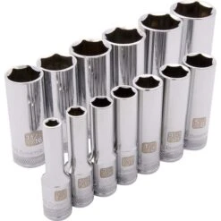 Dynamic 3/8" Drive 13pc 6-Point Deep SAE Socket Set, 1/4" - 1"