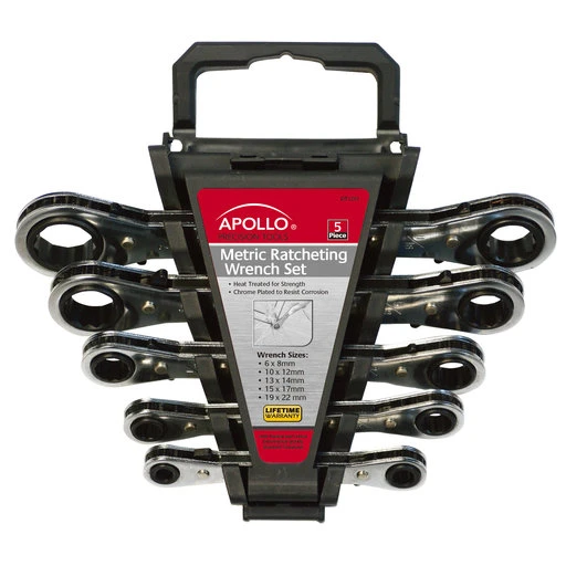5 Piece Ratcheting Wrench Set-Metric