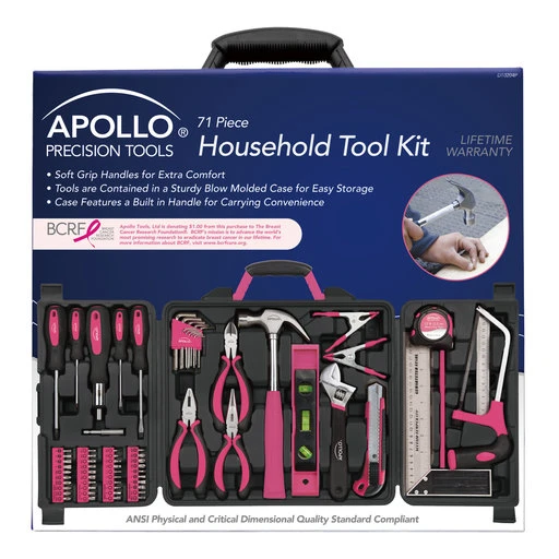 71 Piece Household Tool Kit Pink - Image 2