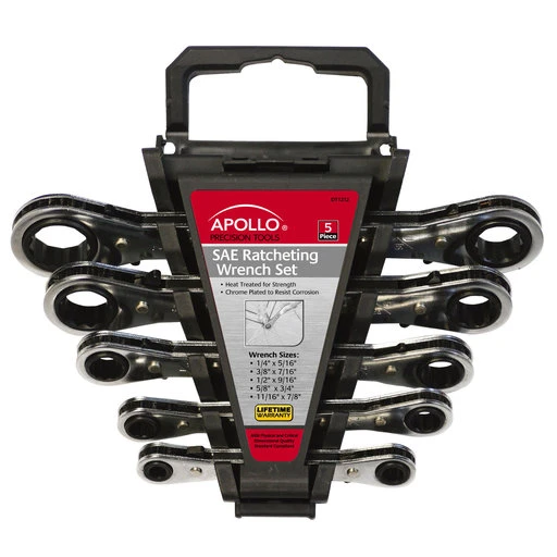5 Piece SAE Ratcheting Wrench Set