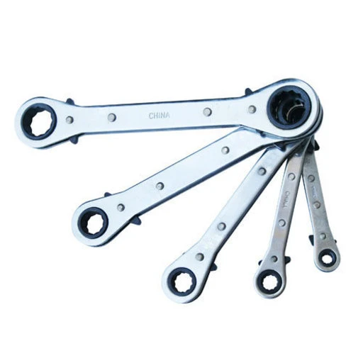 5 Piece SAE Ratcheting Wrench Set - Image 4