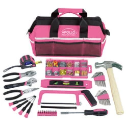 Household Tool Kit, Pink, 201 Pieces, Model DT0020P