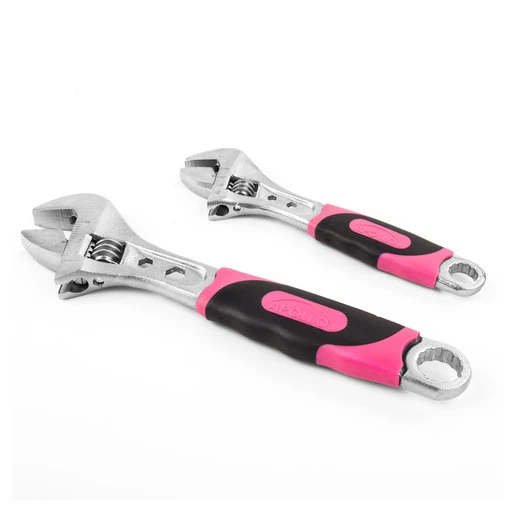 2 Adjustable Wrenches -Pink