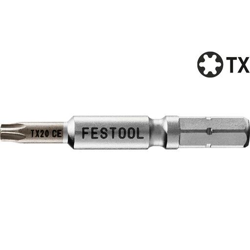 Festool TX20 X 2" Torx Centrotec Driver Bit, 2 Pieces