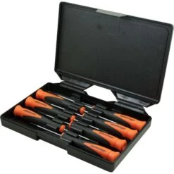 Dynamic Precision Screwdriver Set, Slotted And Phillipsm 7pc