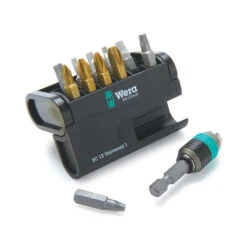 Wera Driver Bit Set With Quick-Release Rapidaptor Bit Holder -12 Piece
