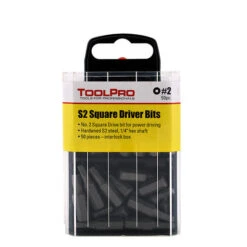 #2 Square Drive Bit, 50-Pack Interlocking Box