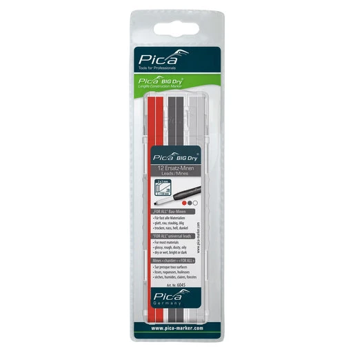 Pica 6045 BIG Dry Red/White/Graphite Refill