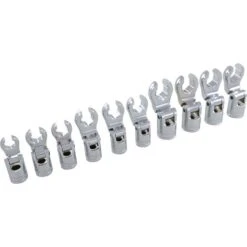 Dynamic 3/8" Drive 10pc Metric Flare Nut Socket Set, 10mm - 19mm