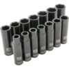 Dynamic 1/2" Drive 14pc 6-Point Deep Impact Metric Socket Set, 10mm - 23mm