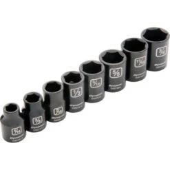 Dynamic 3/8" Drive 8pc 6-Point SAE Standard Impact Socket Set, 5/16" - 3/4"