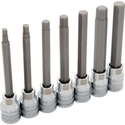 Dynamic 3/8" Drive 7pc Metric Long Hex Socket Set, 4mm - 10mm