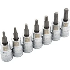 Dynamic 1/2" Drive 7pc Standard Torx® Socket Set - T20 - T50