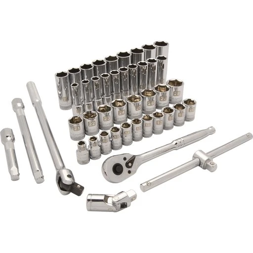 Dynamic 1/2" Drive 43pc 6-Point Standard/Deep Metric Socket Set, 10mm - 28mm 1 Dynamic 1/2" Drive 43pc 6-Point Standard/Deep Metric Socket Set, 10mm - 28mm